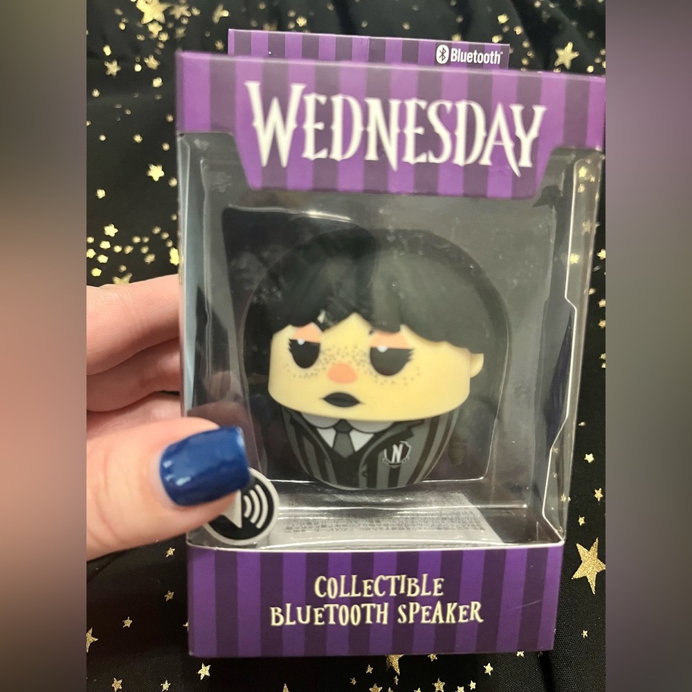 Wednesday Addams Bitty Boomers Collectible Bluetooth Speaker Ultra Portable
